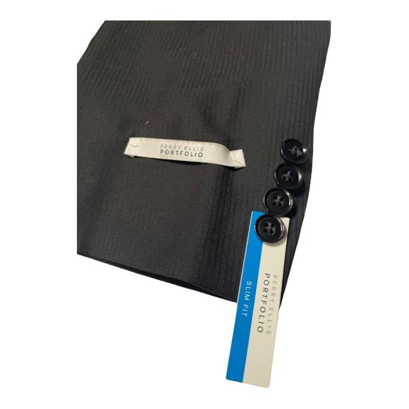 New With Tags Perry Ellis Portfolio Men's Blazer Suit Jacket 48R Slim MSRP $260 - Picture 5 of 16